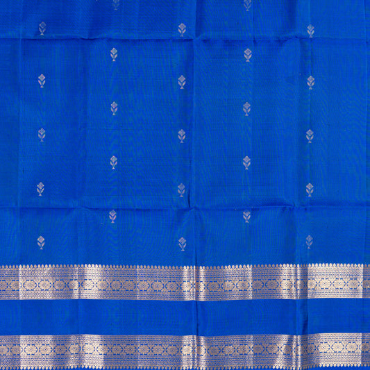 Stunning Royal Blue Pure Soft Silk Saree with Rich Silver Zari Pallu