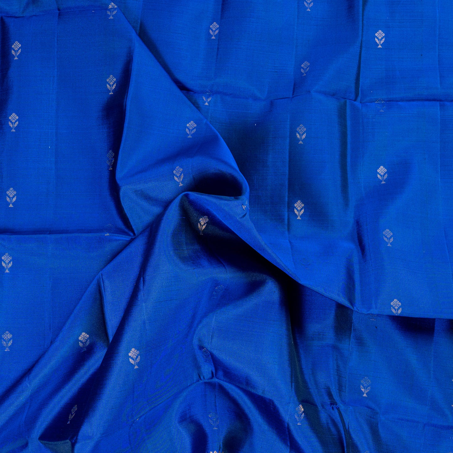 Stunning Royal Blue Pure Soft Silk Saree with Rich Silver Zari Pallu