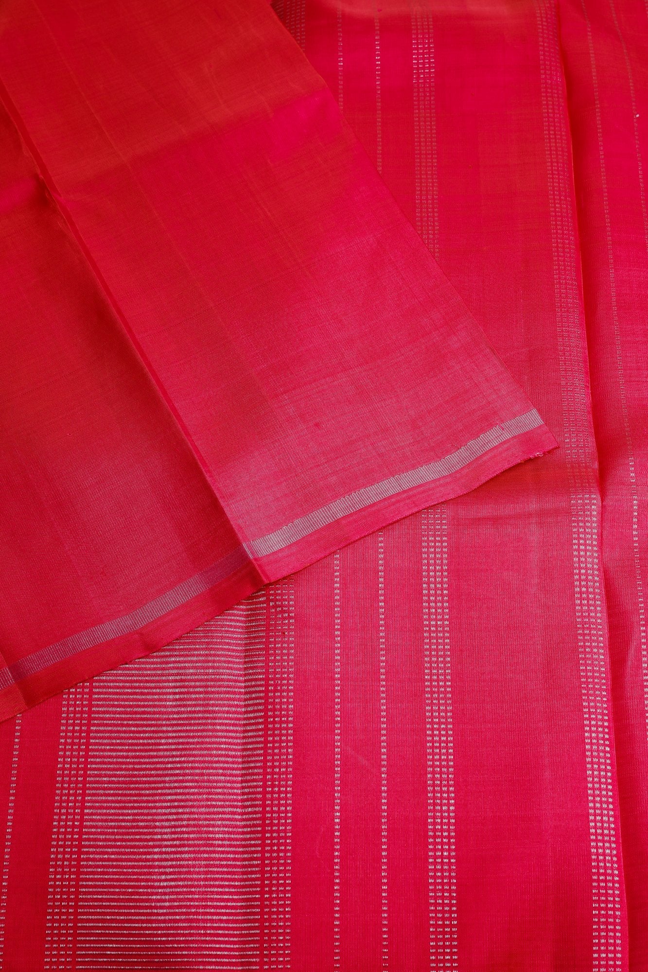 Pink Kanjeevaram Saree with Small Zari Border