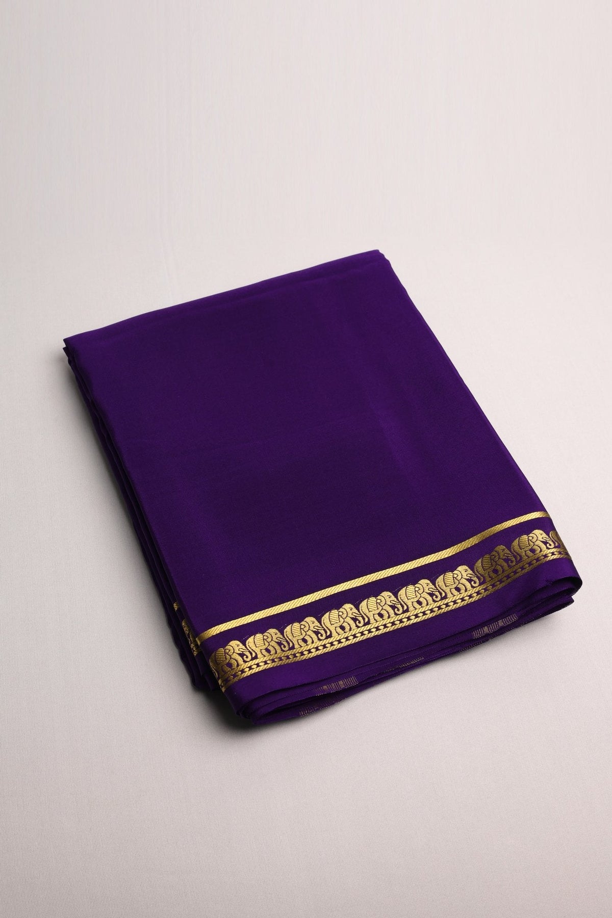 Purple Mysore Silk Saree