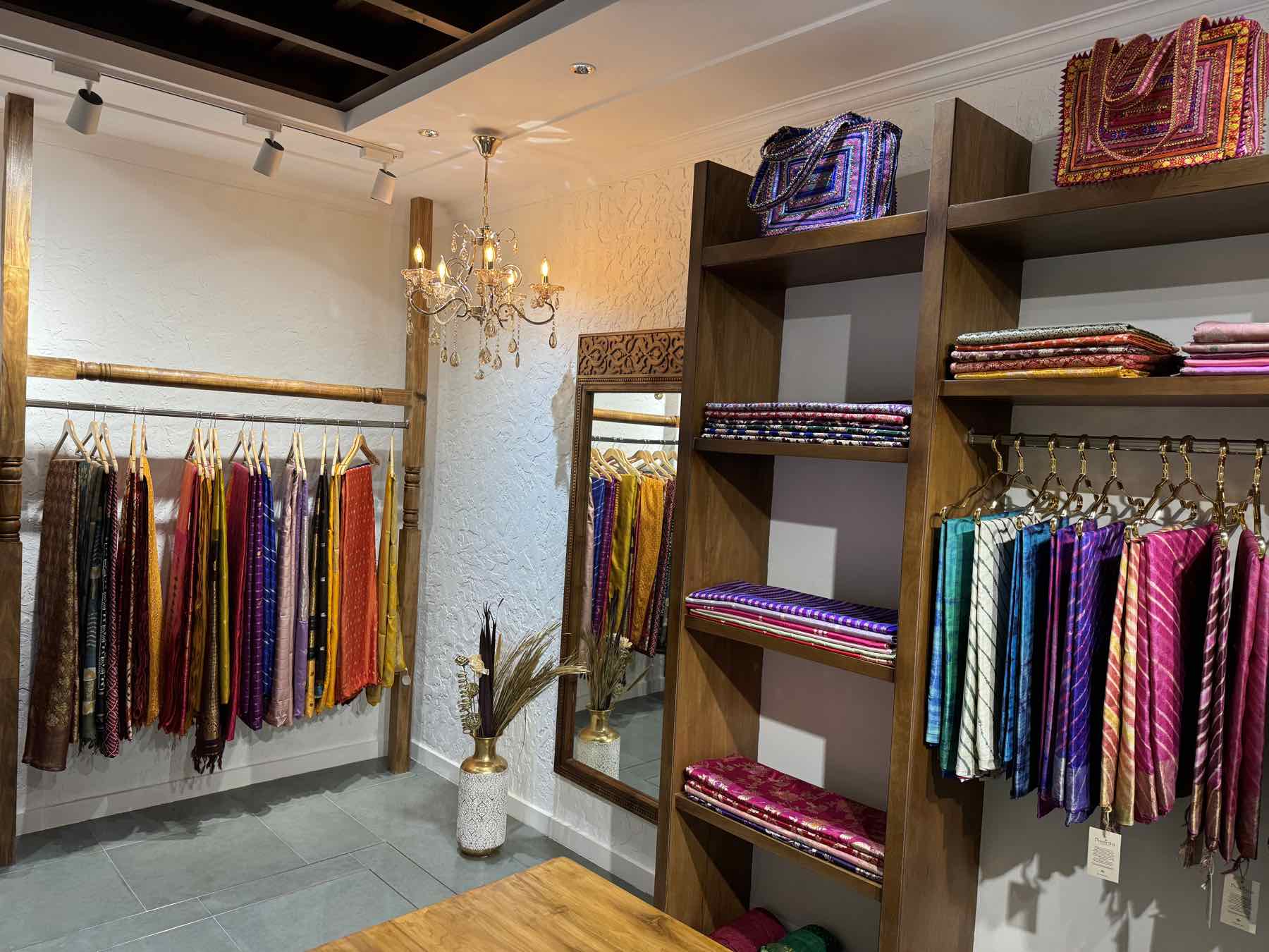 Sarees on the rack