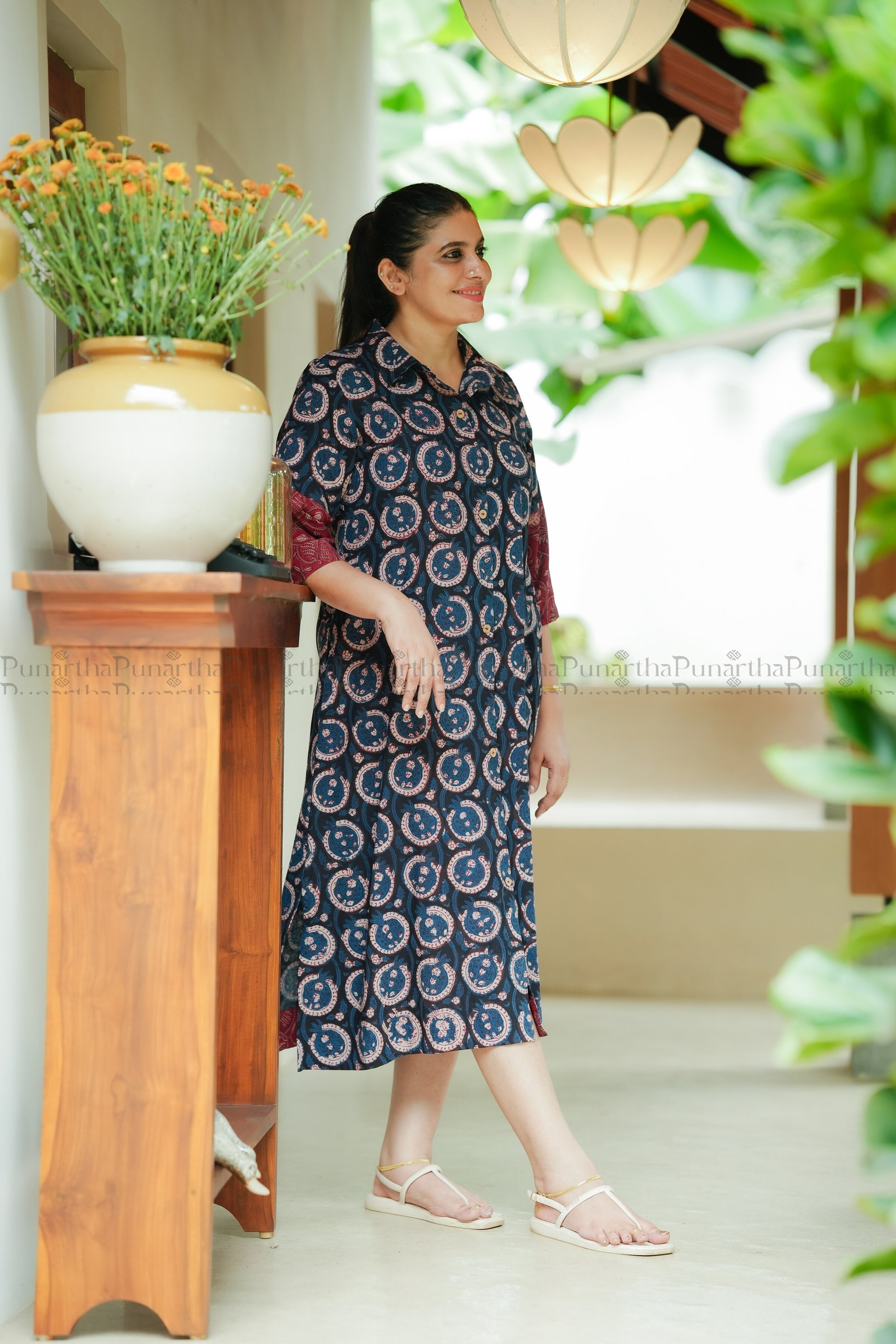 Jahota Handblock Print Kurti, full front view
