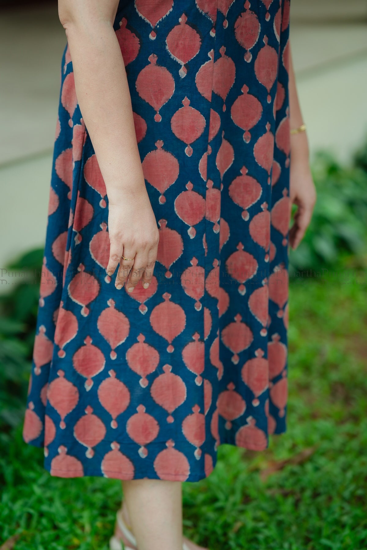 Dabu Print Kurti, view 3