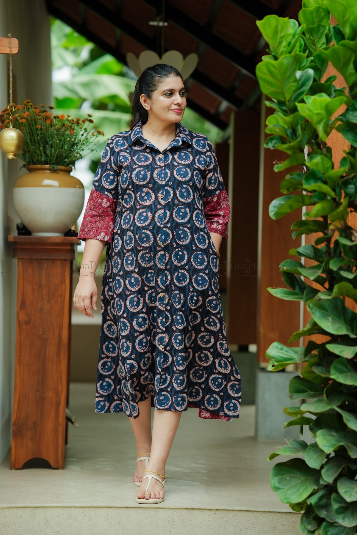 Jahota Handblock Print Kurti, view 4
