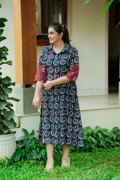 Jahota Handblock Print Kurti, view 6