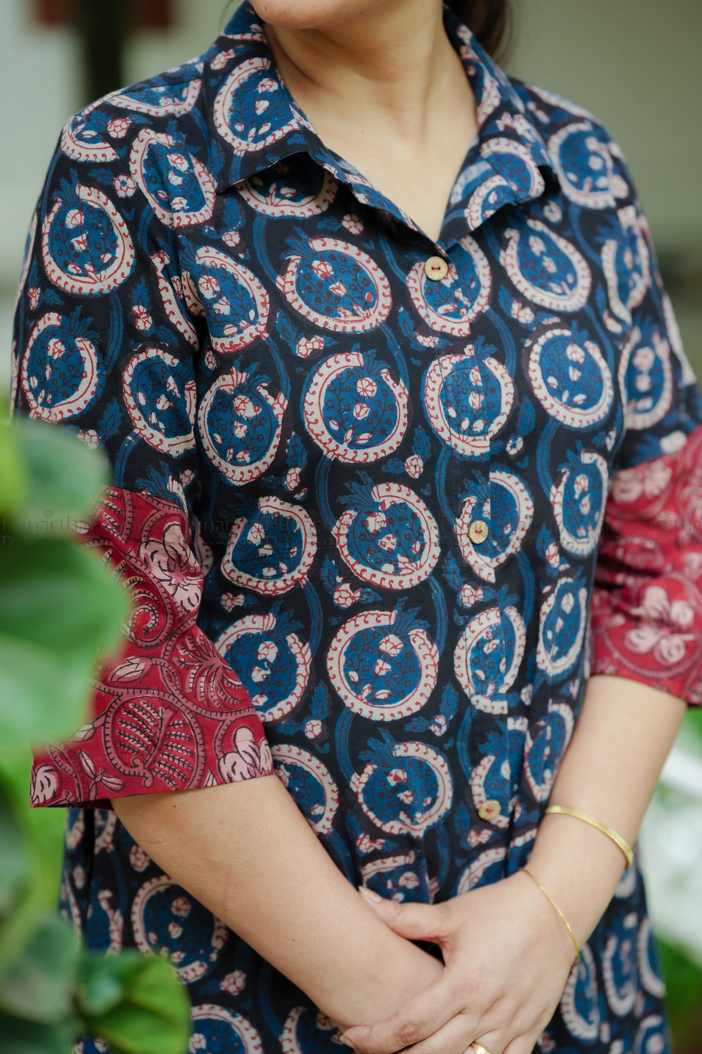 Jahota Handblock Print Kurti, view 8