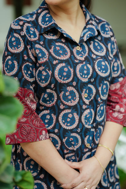 Jahota Handblock Print Kurti, view 8