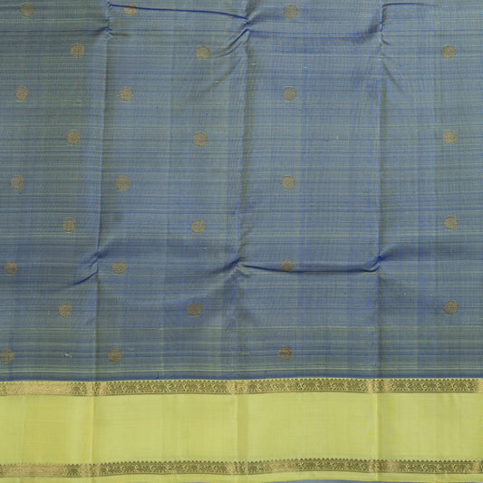 Handwoven lime yellow pallu Kanchipuram silk saree