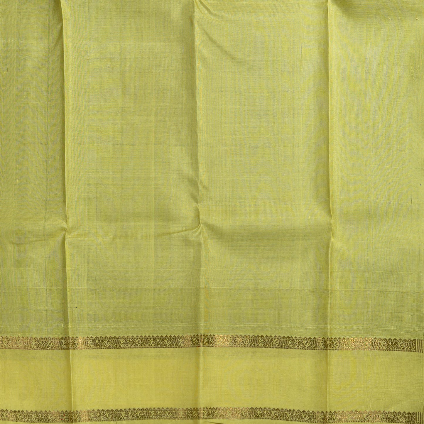 Handwoven lime yellow pallu Kanchipuram silk saree