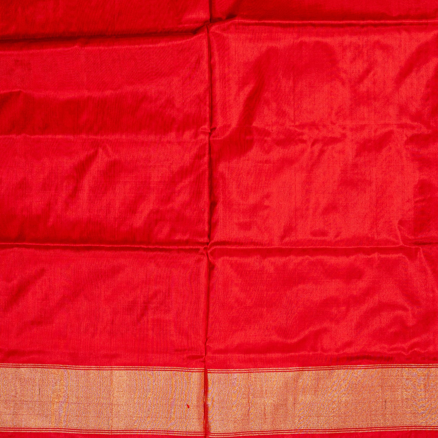 Rich Mustard Yellow & Red Silk Saree with Ikat Weave