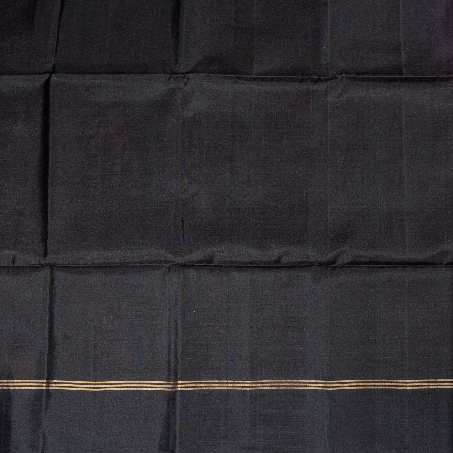 Classic Terracotta & Black Silk Saree with Woven Zari Pallu
