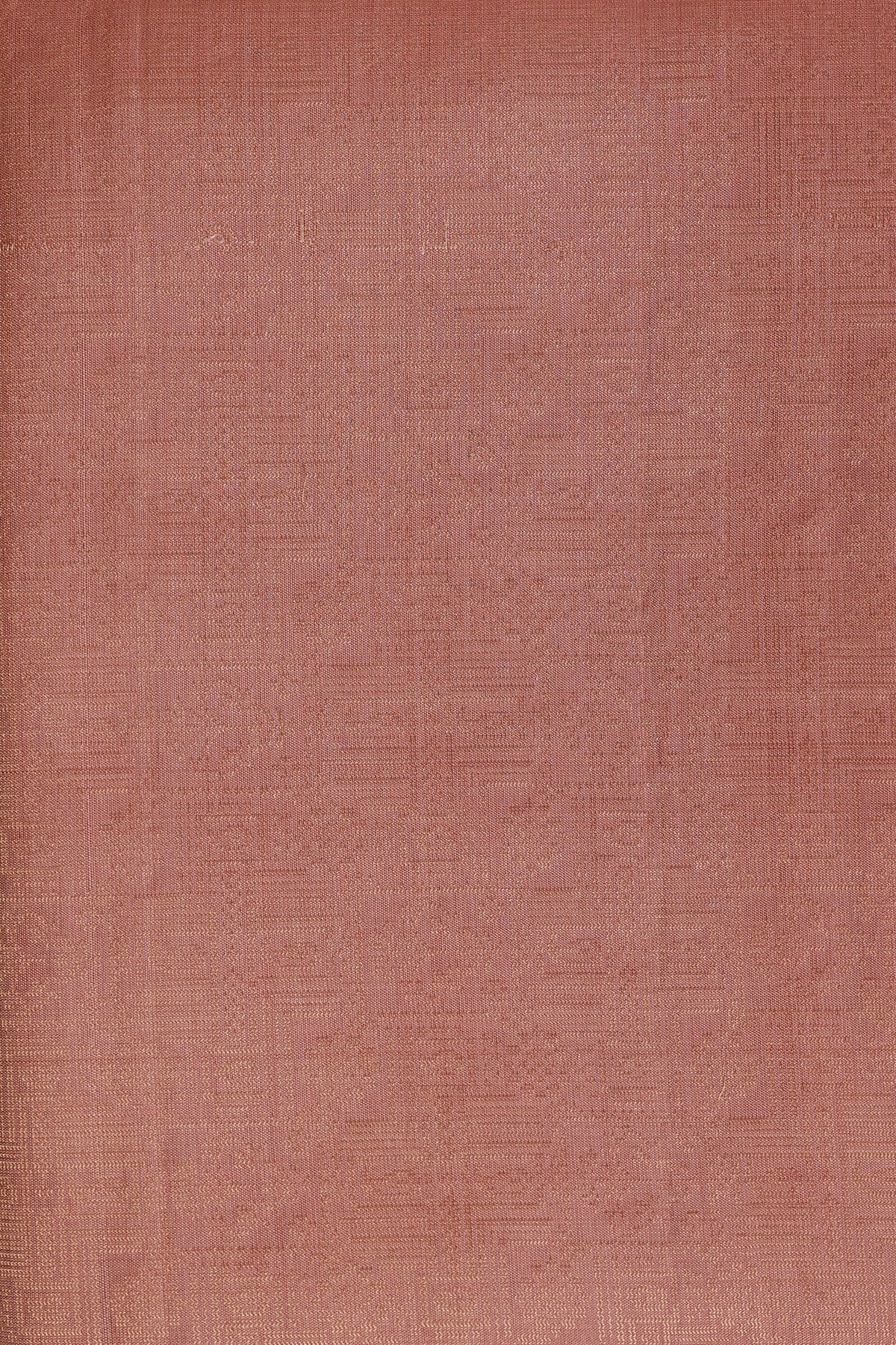 Aqua Blue And Onion Pink Pure Silk Saree With Small Zari Border, fabric detail