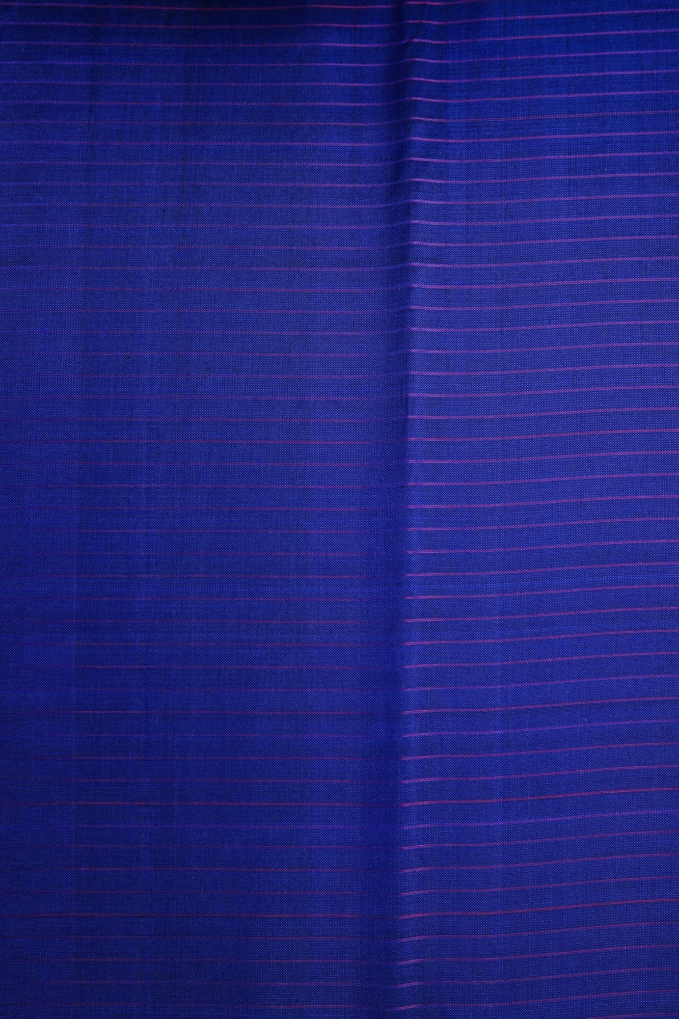 Blue Mulkalmuru Saree with Pink Lines and Pink Thread Border