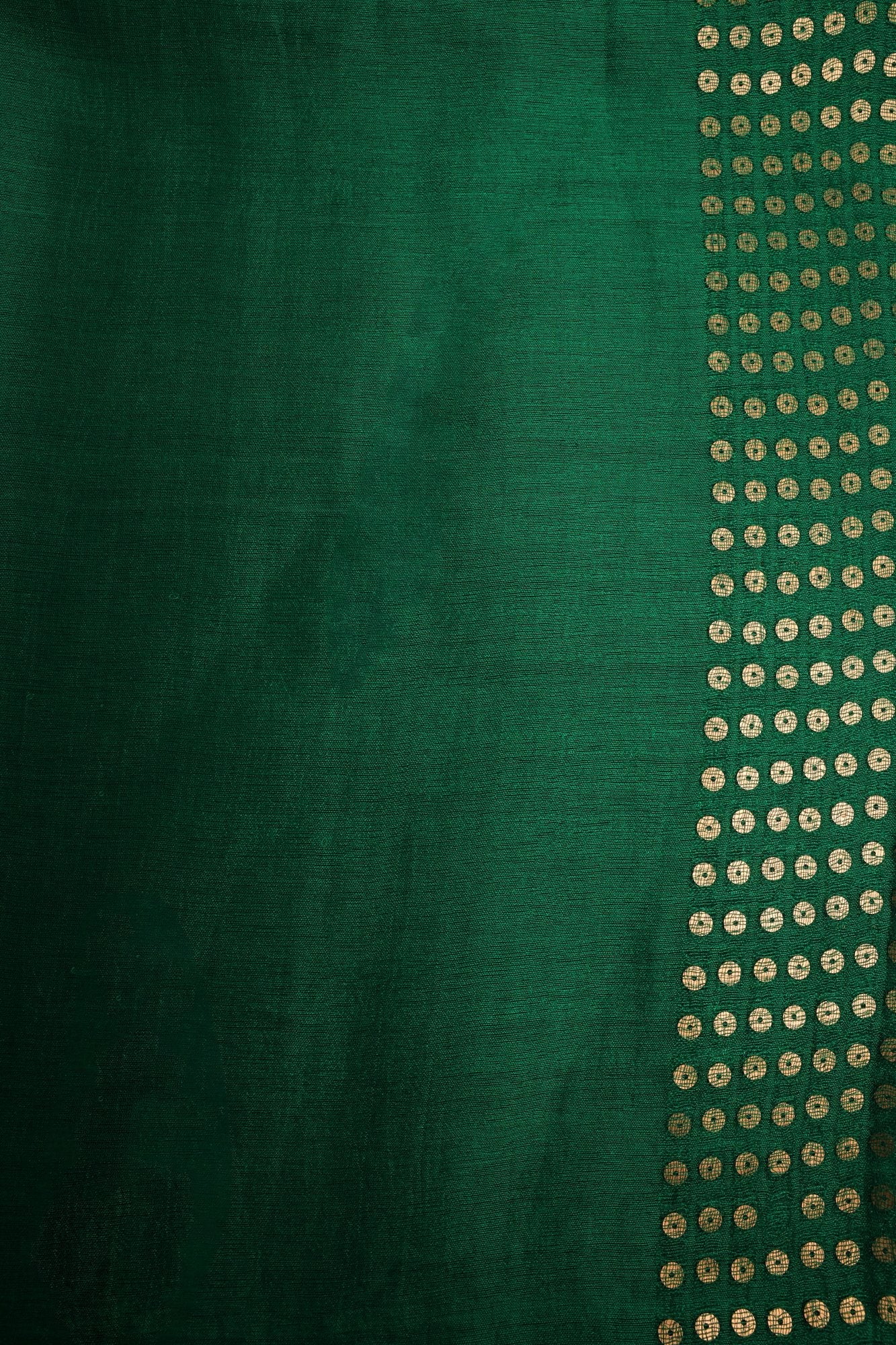 Bottle Green Matka Silk Saree with Sequence Weaving