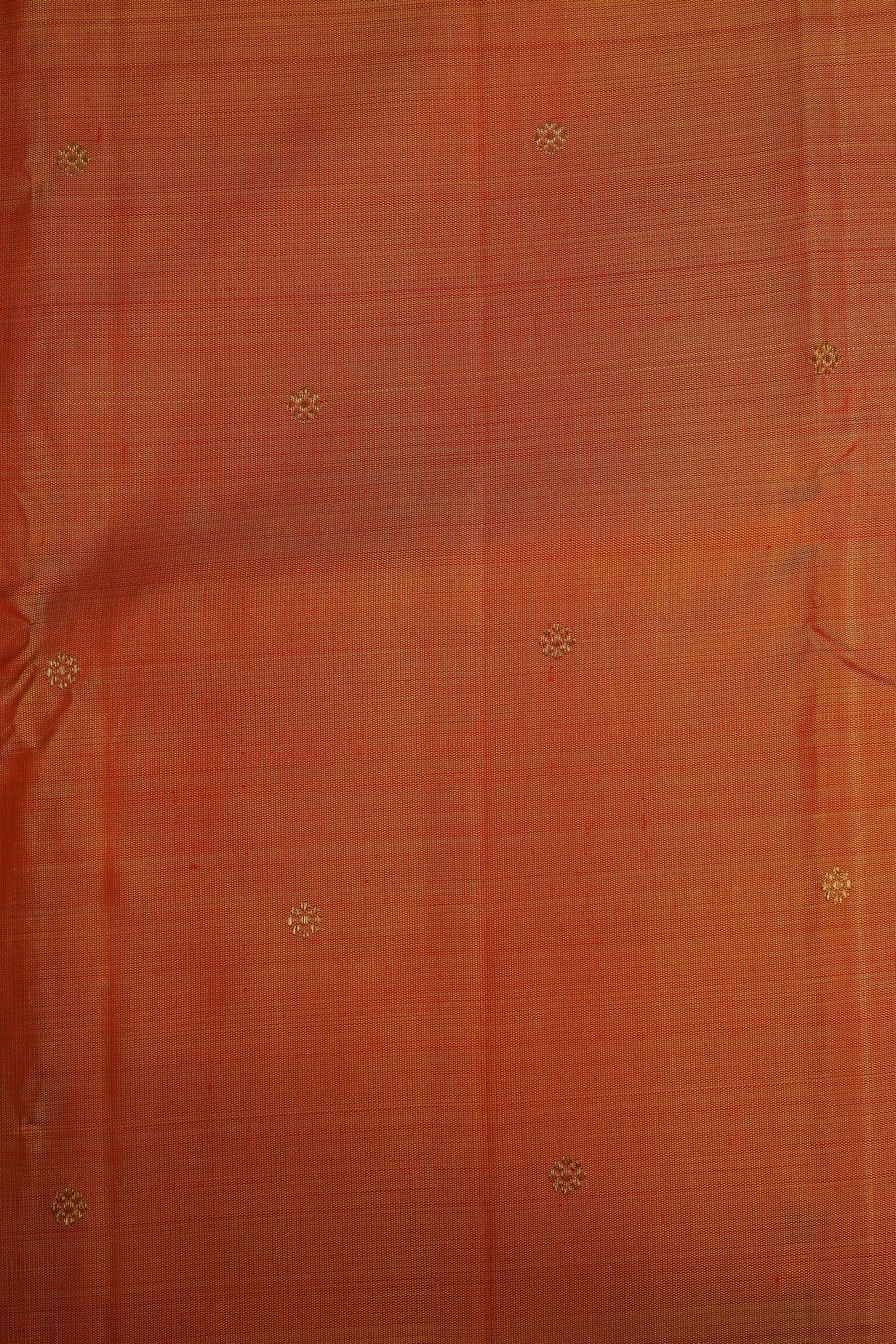 Burnt Orange Kanjeevaram Silk Saree