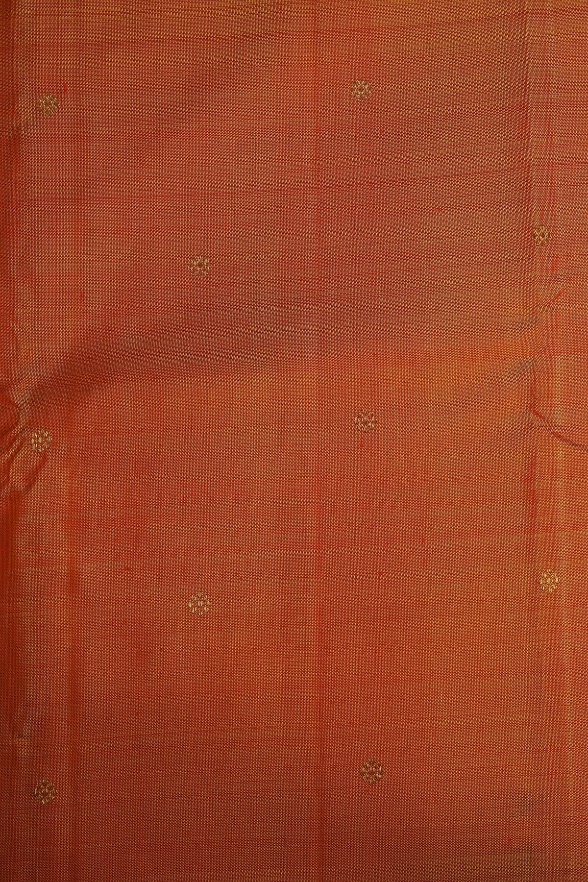 Burnt Orange Kanjeevaram Silk Saree