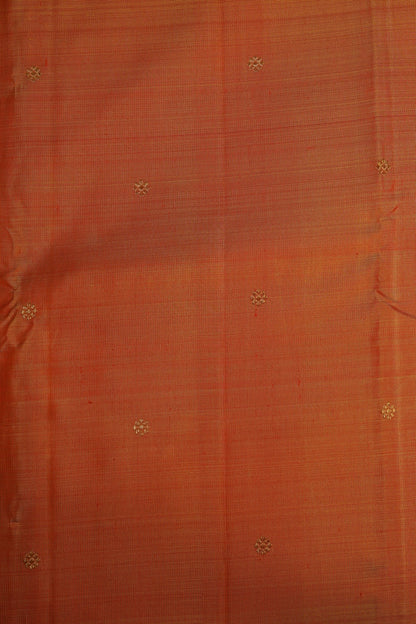 Burnt Orange Kanjeevaram Silk Saree