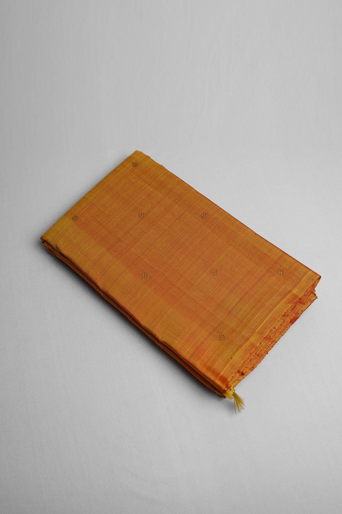 Burnt Orange Kanjeevaram Silk Saree