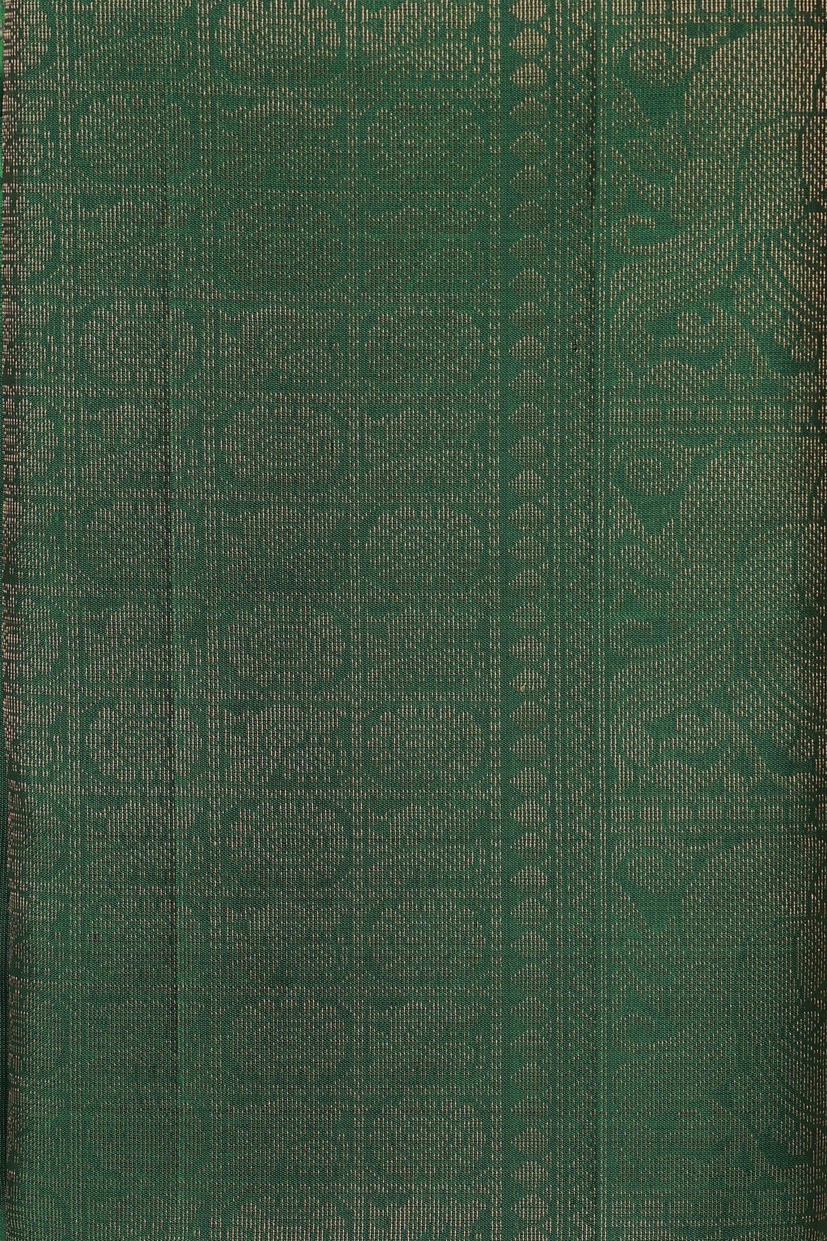 Golden Yellow And Green Border Pure Silk Saree, fabric detail