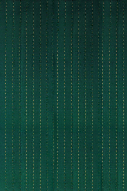 Green Kanjeevaram Line Zari Saree with Small Zari Border with Contrast Pallu