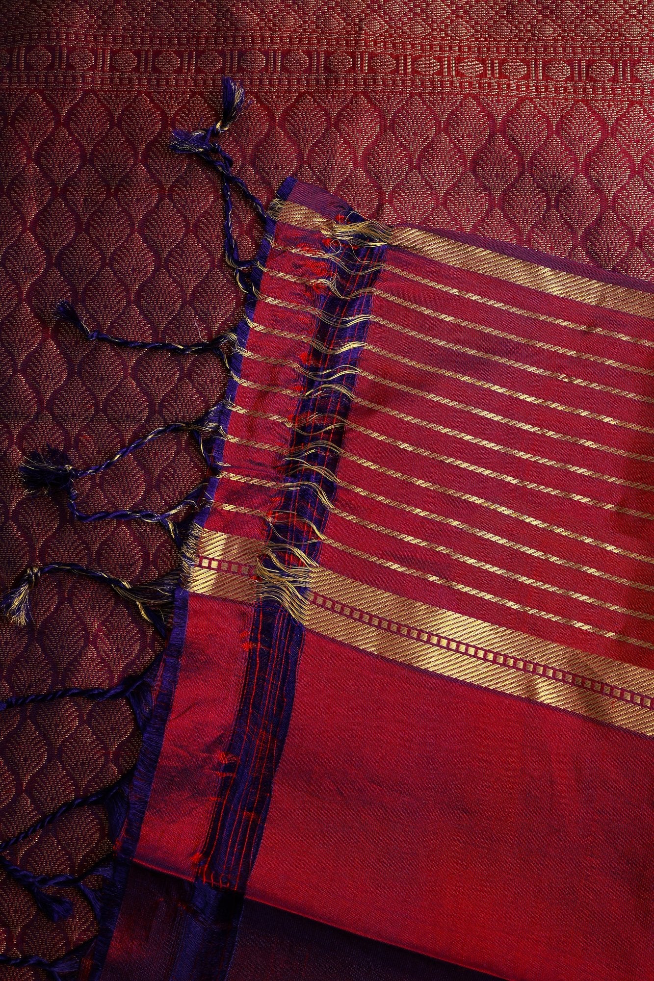 Mango Yellow Pure Silk Saree with Magentha Red Zari Border