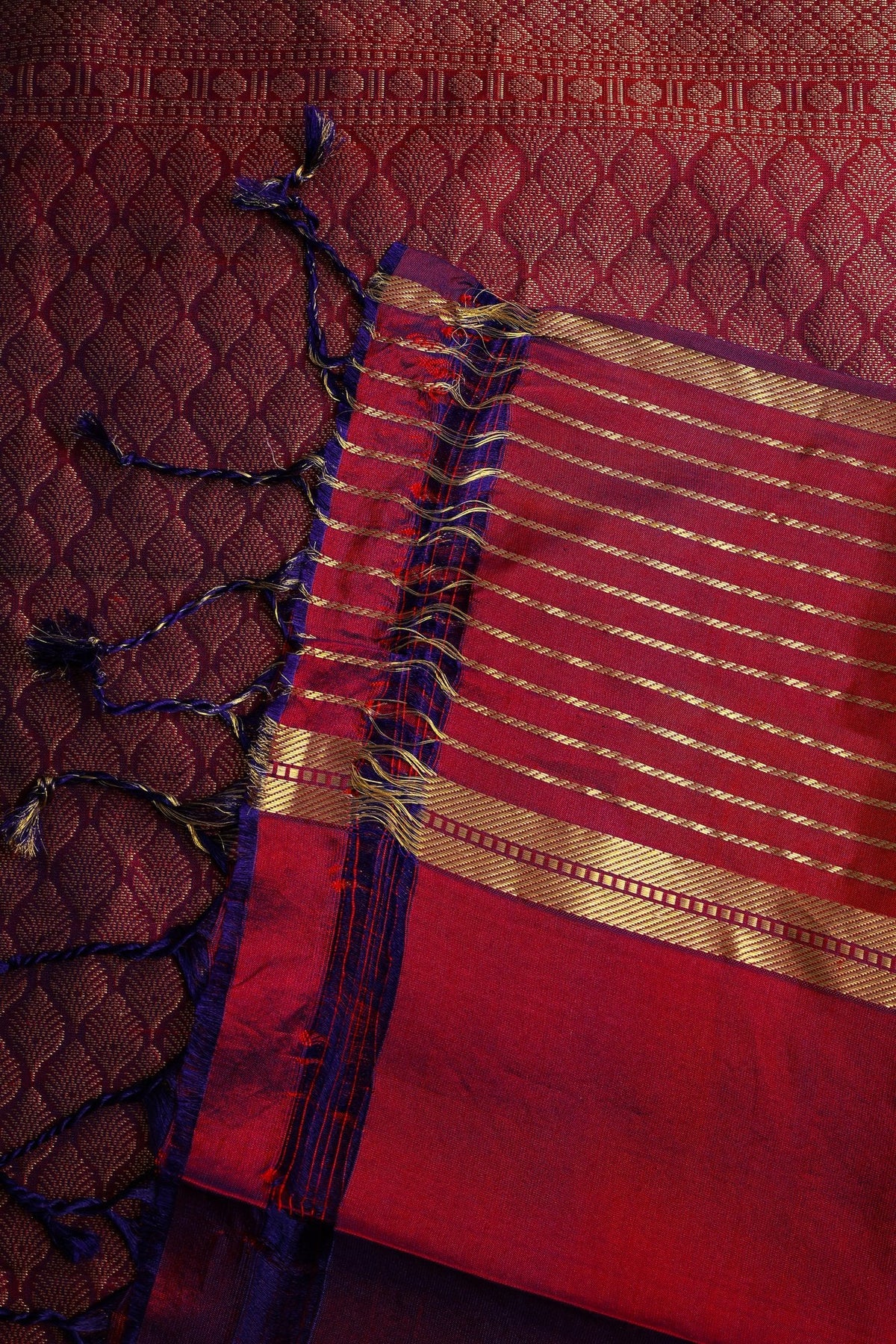 Mango Yellow Pure Silk Saree with Magentha Red Zari Border