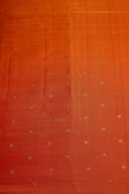 Orange and Magentha Red Border Kanjeevaram Saree