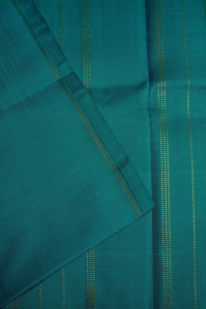 Pastel Green Saree with Blue Small Kattam