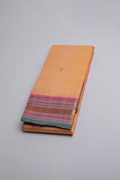 Peach and Pink Thirubhoovanam Silk Saree