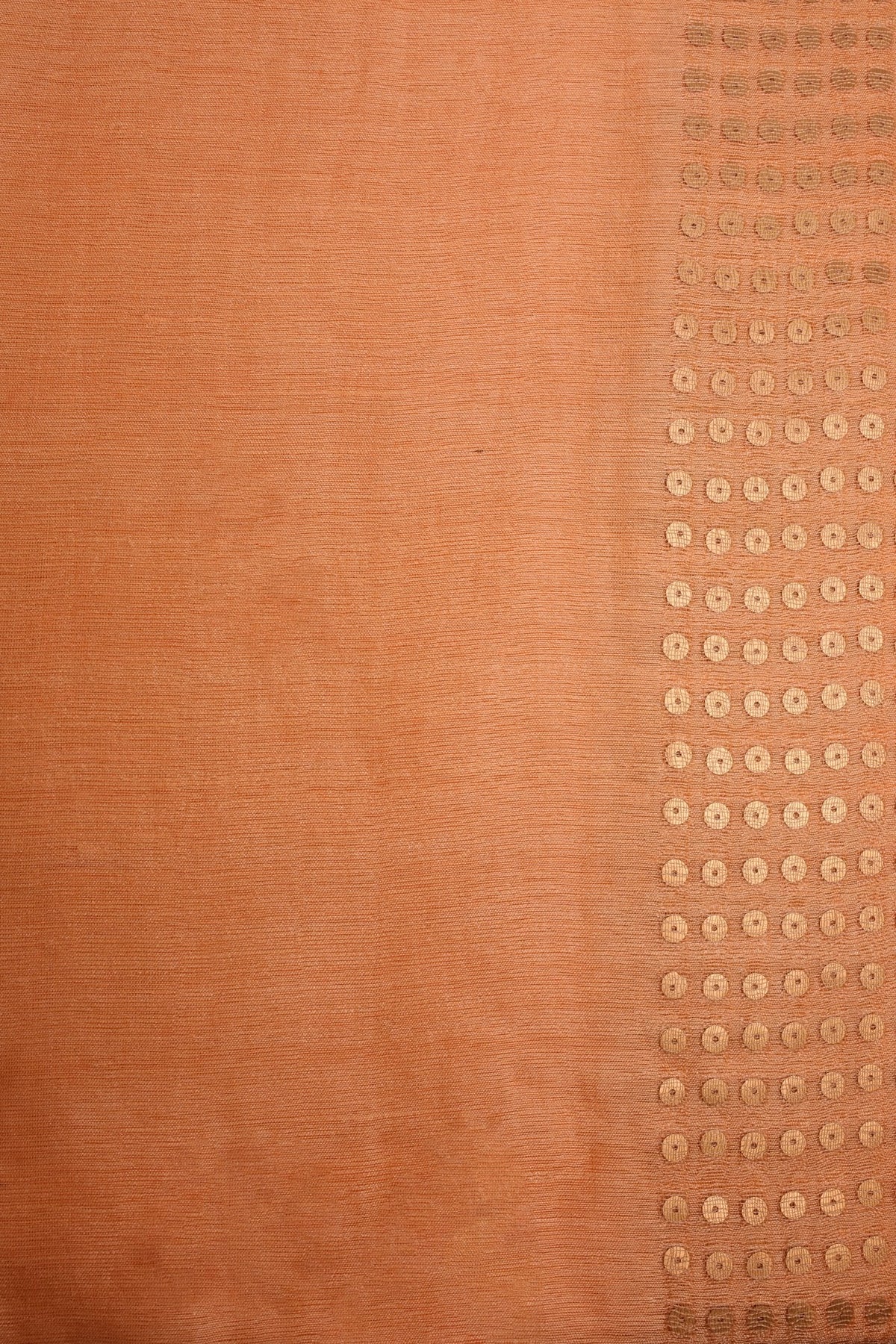 Peach Matka Silk Saree with Sequence Weaving