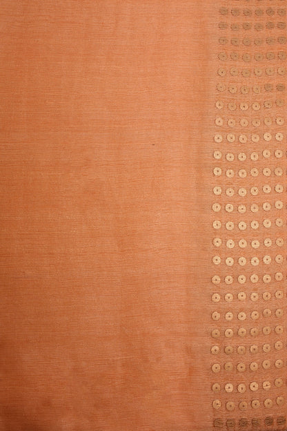 Peach Matka Silk Saree with Sequence Weaving