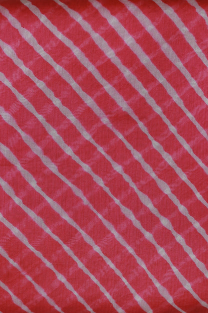 Pink Chanderi Lahariya Saree, fabric detail