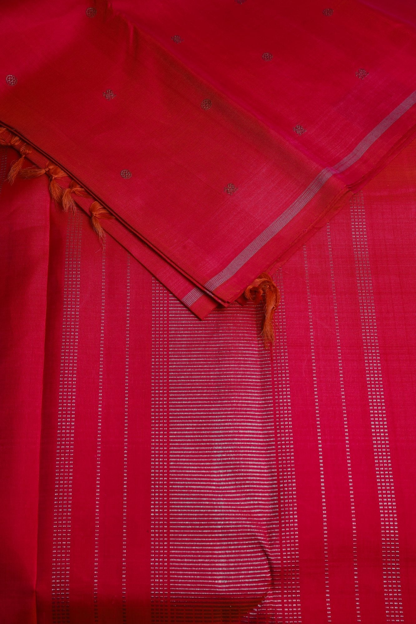 Pink Kanjeevaram Saree with Small Zari Border