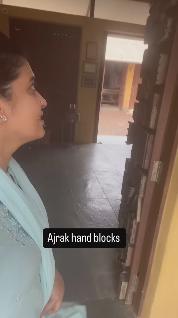 Ajrak hand blocks