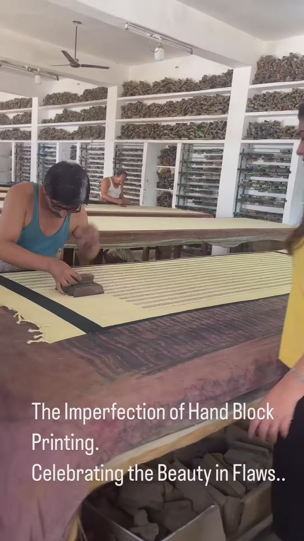 Handblock printing imperfection