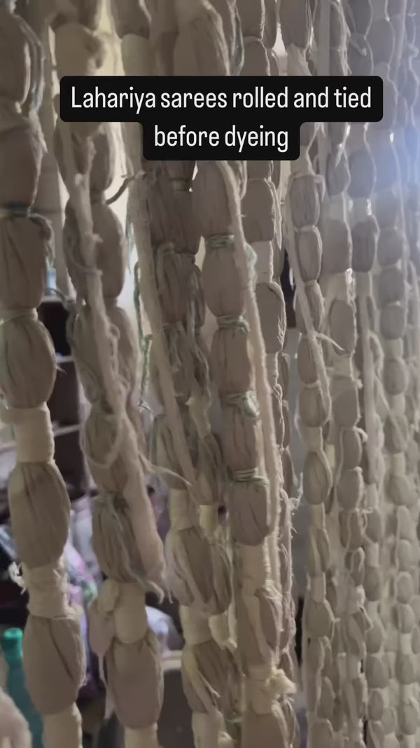 Lahariya tied dyeing