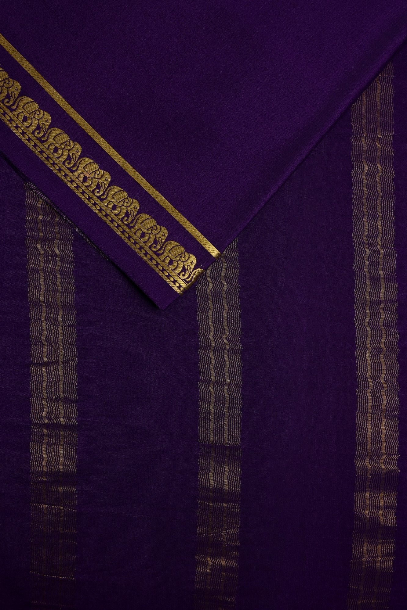 Purple Mysore Silk Saree