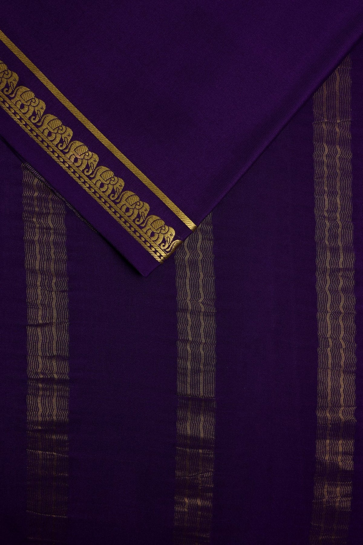 Purple Mysore Silk Saree
