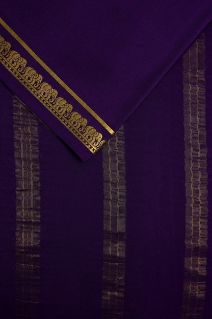 Purple Mysore Silk Saree