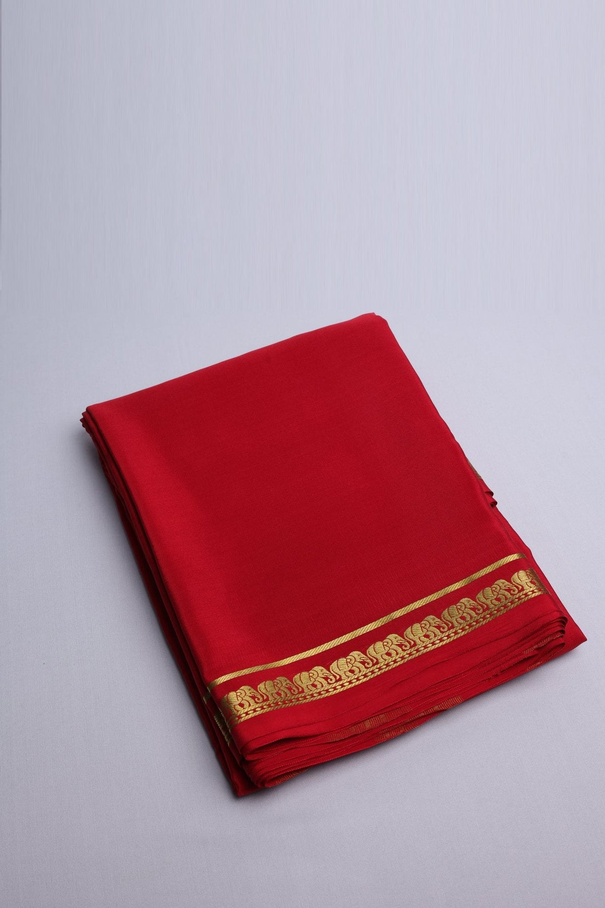 Red Mysore Silk Saree