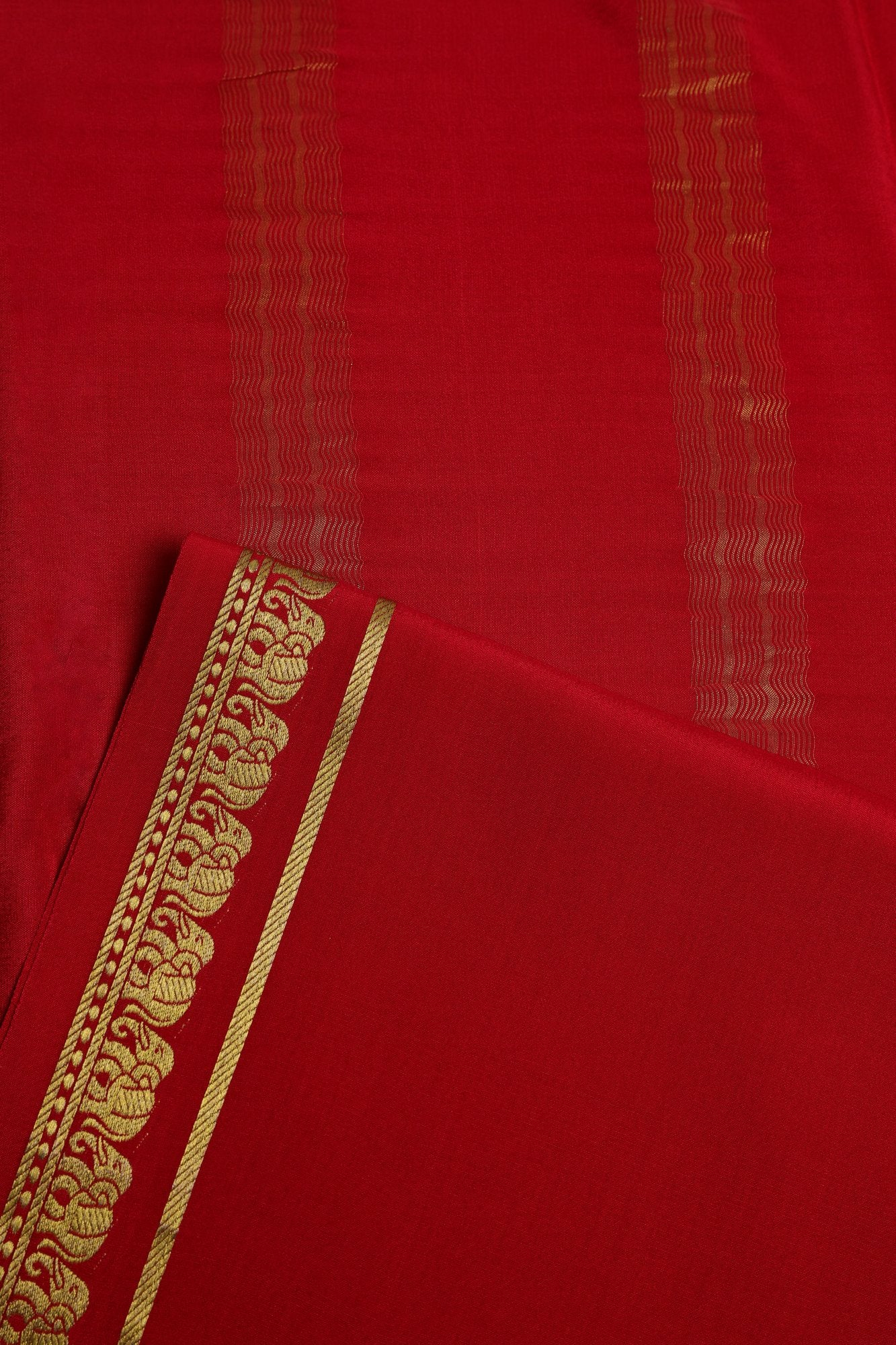 Red Mysore Silk Saree