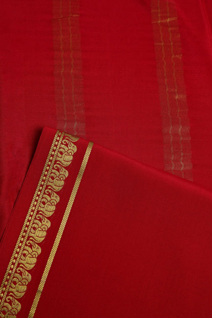 Red Mysore Silk Saree