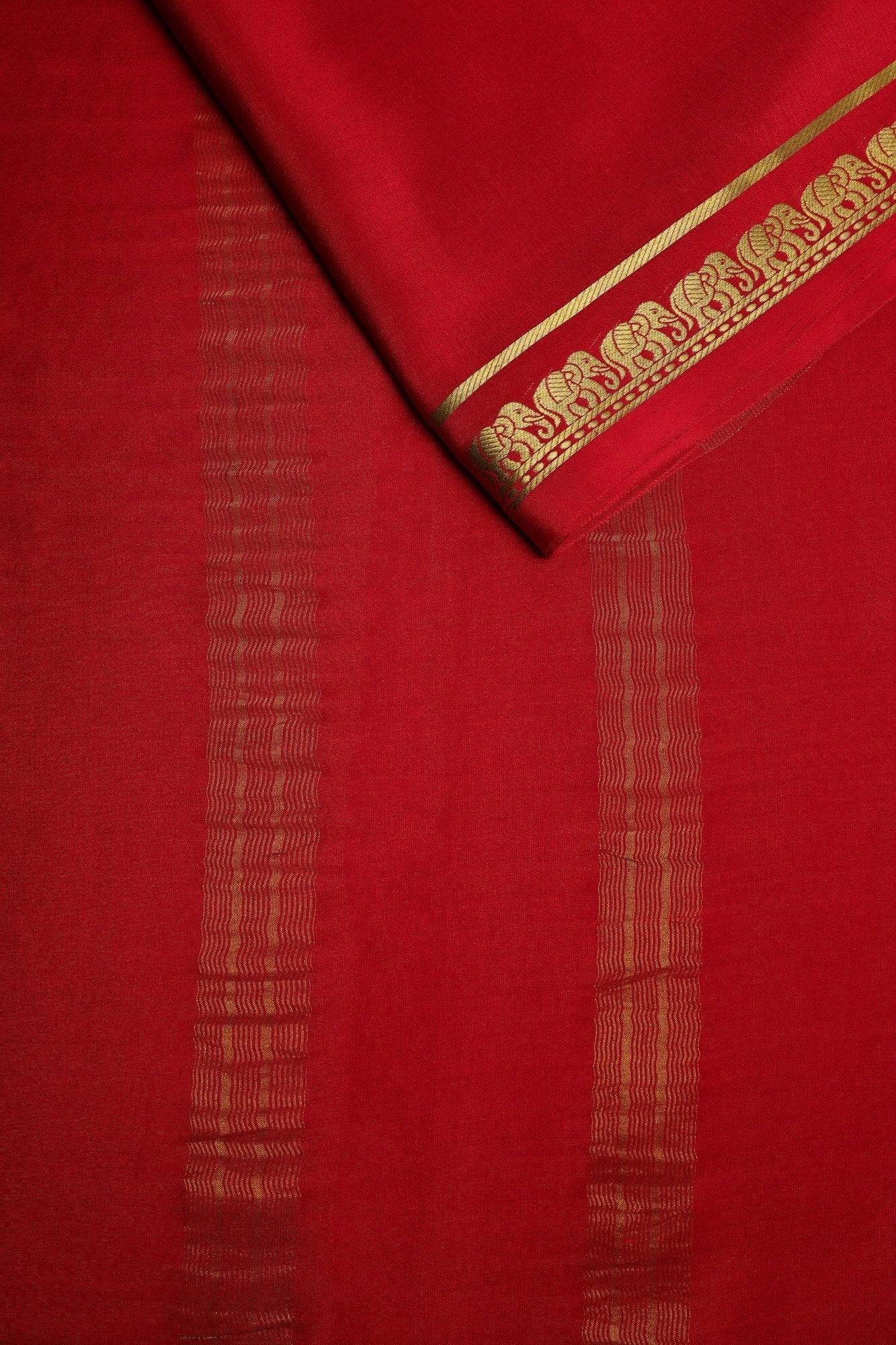 Red Mysore Silk Saree