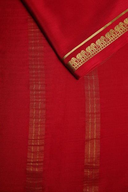 Red Mysore Silk Saree